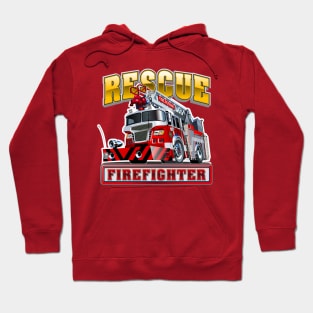 Cartoon Fire Truck Hoodie